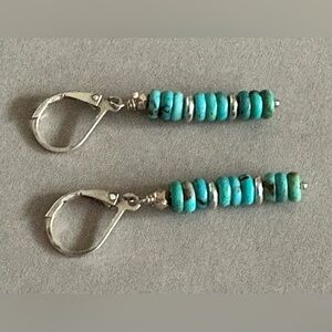 Kingman Turquoise from AZ Drop Sterling Silver Earrings